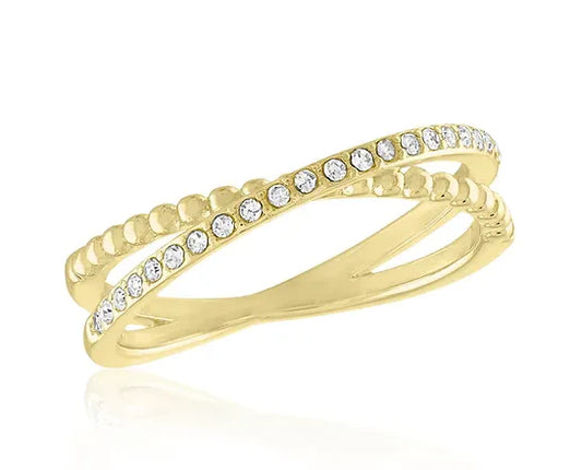 Gold Crossover Ring