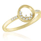 Open Circle Diamond Ring