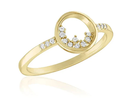 Open Circle Diamond Ring