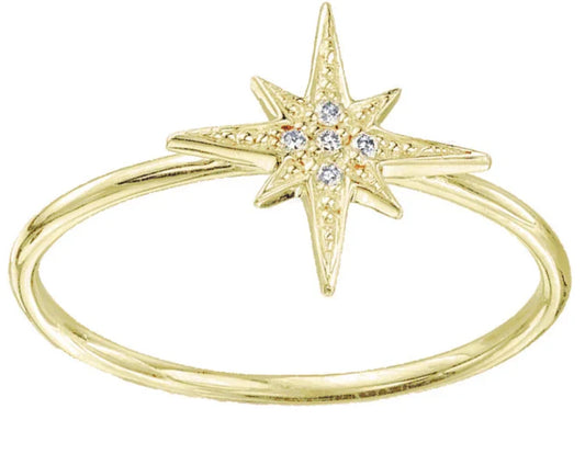 Star Gaze Gold Ring