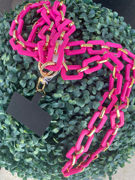 Hot Pink Crossbody Phone Chain