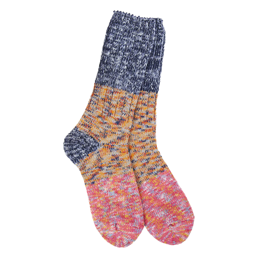 World's Softest Socks + Weekend Crew Ragg Colorblock