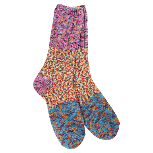 World's Softest Socks + Weekend Crew Ragg Colorblock