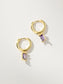 Skosh + Gold Baguette Birthstone Huggy Hoop Earring Collection