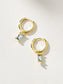 Skosh + Gold Baguette Birthstone Huggy Hoop Earring Collection