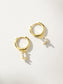 Skosh + Gold Baguette Birthstone Huggy Hoop Earring Collection