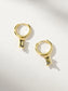 Skosh + Gold Baguette Birthstone Huggy Hoop Earring Collection