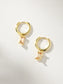 Skosh + Gold Baguette Birthstone Huggy Hoop Earring Collection