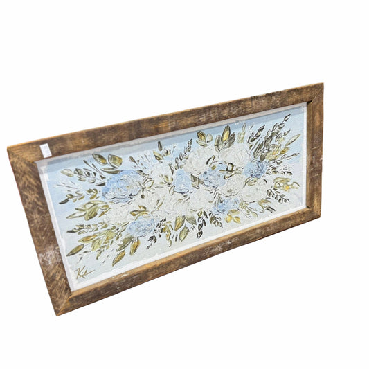 Blue & White Floral Painting