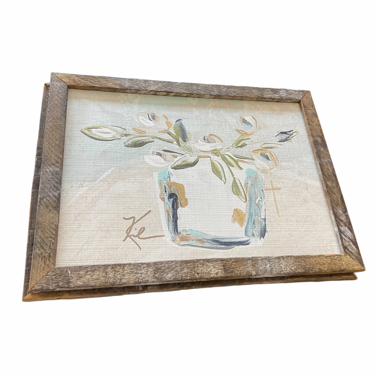 White Lux Floral Vase Painting 18x24