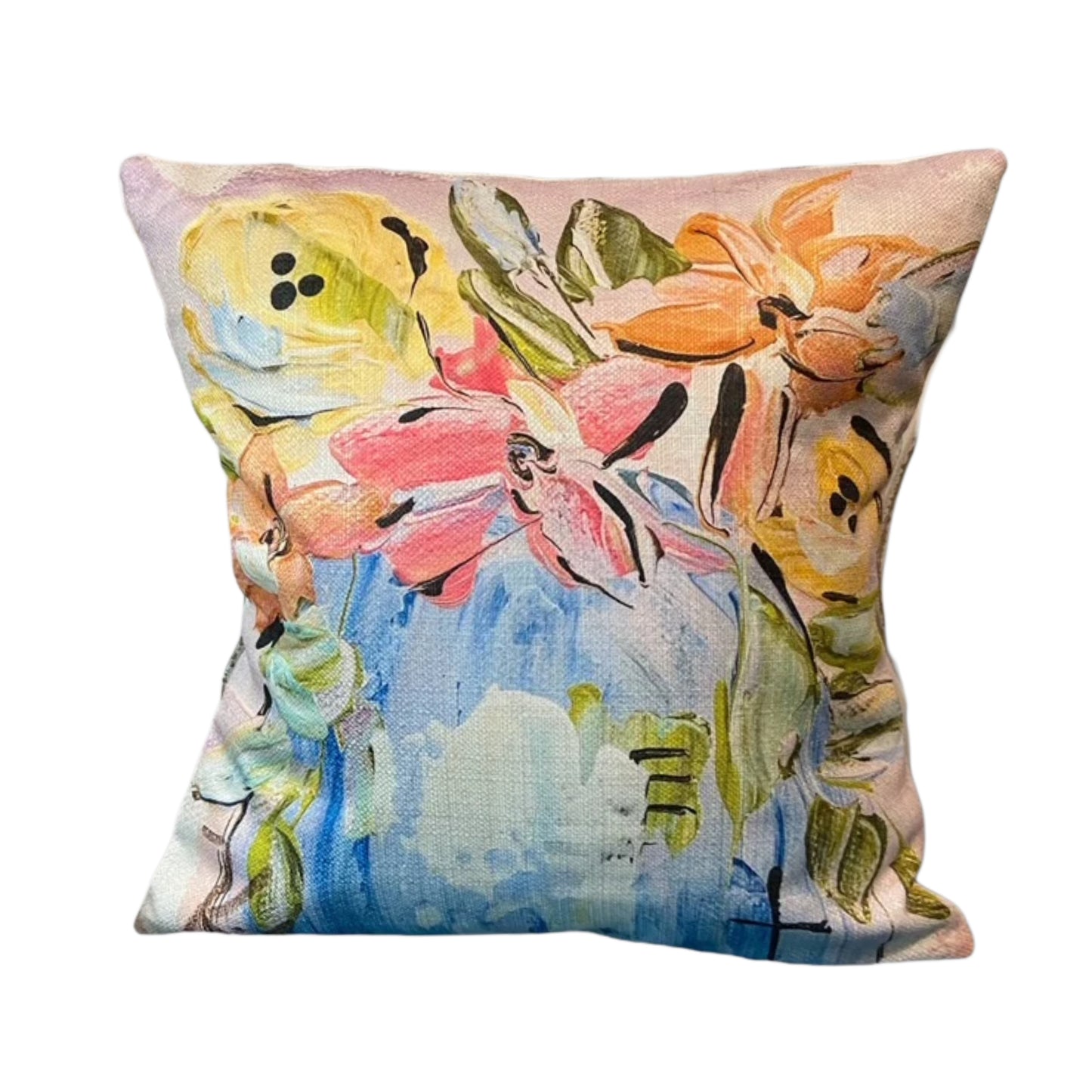 Bright Floral Pillow 18x18