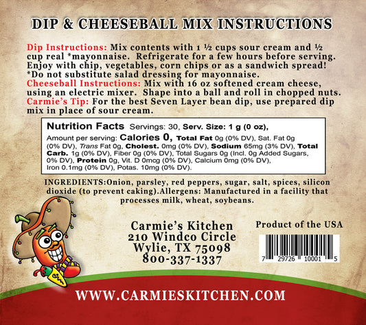 Manana Mexican Dip Mix - Carmie's Kitchen