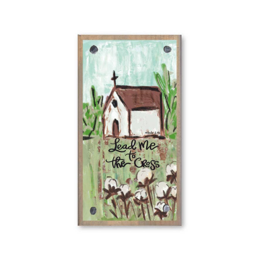 Lead Me To The Cross Driftwood Happy Block