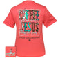 Coffee Jesus Coral Inspirational Christian Short Sleeve Graphic Tee