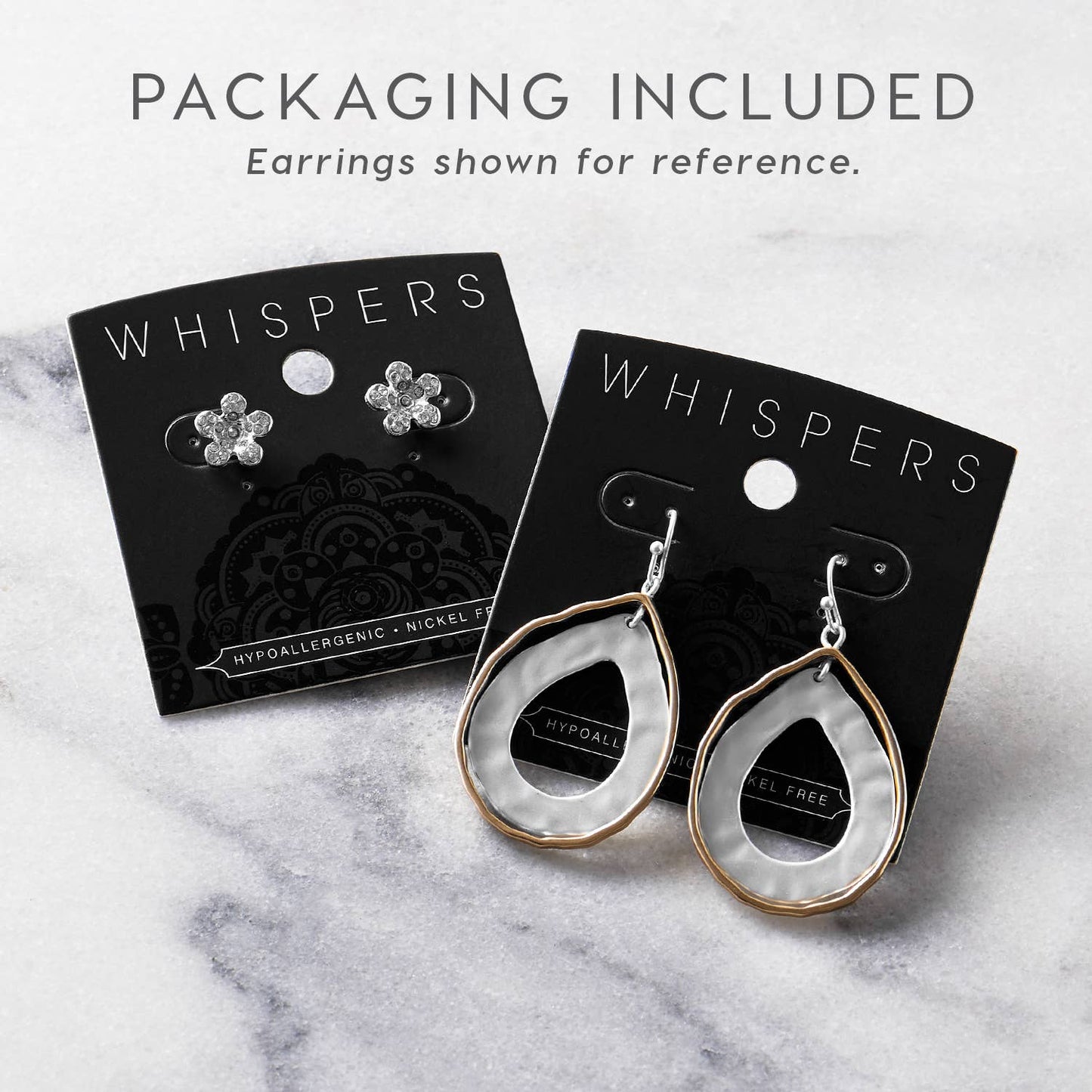 Rect-Tri Dangle Earrings - Mixed Metal