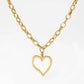 18K STAINLESS STEEL TARNISH FREE HEART NECKLACE | GOLD
