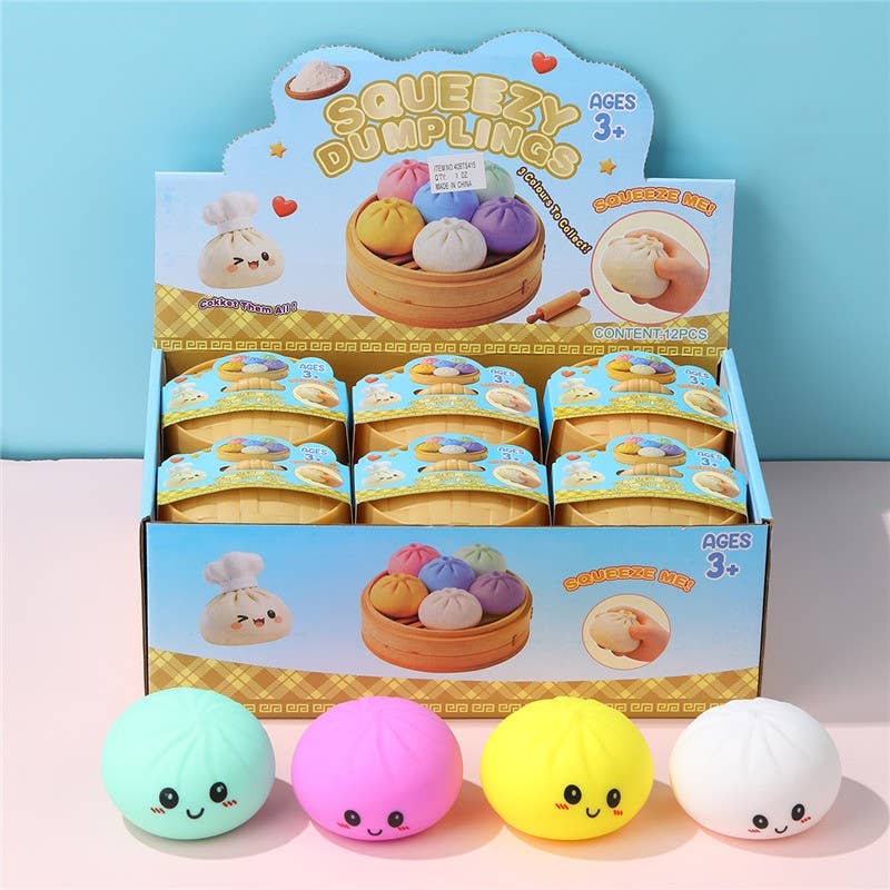 Pressure Squishy Toy Dumplings | 40BTS415: Assorted