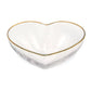 Heart Glass Bowl - Clear + Gold