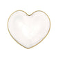 Heart Glass Bowl - Clear + Gold