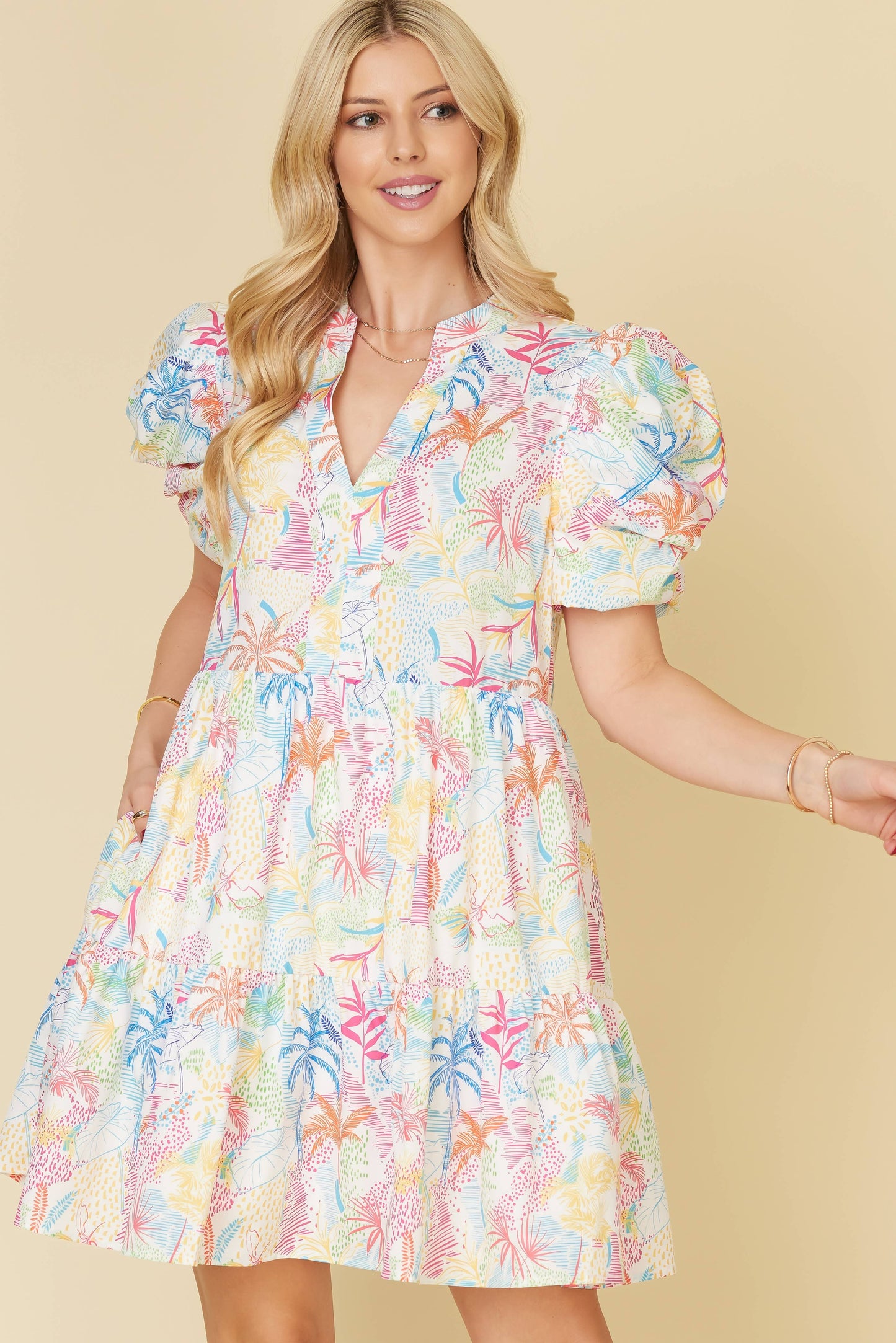 Tropical Patterned Dress