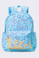 Blue Ice Cream Drip Kids Canvas Backpack
