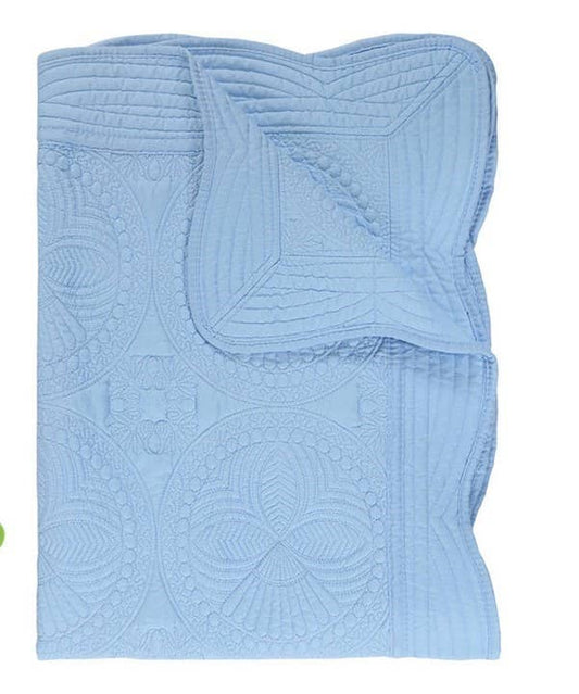 Baby Quilt Blanket Monogram: Blue