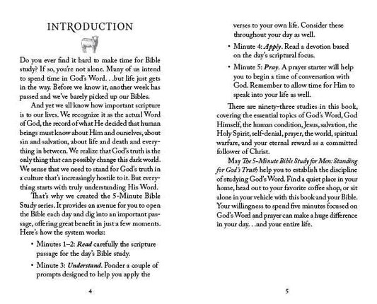 The 5-Minute Bible Study for Men: Standing for God's Truth
