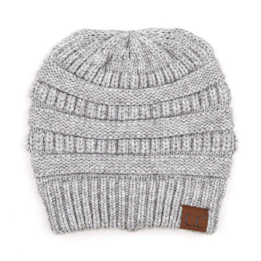 CC Snuggly Soft Yarn Beanie - Light Grey