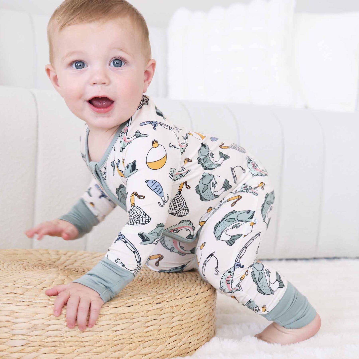 Catch of the Day Convertible Zip Romper