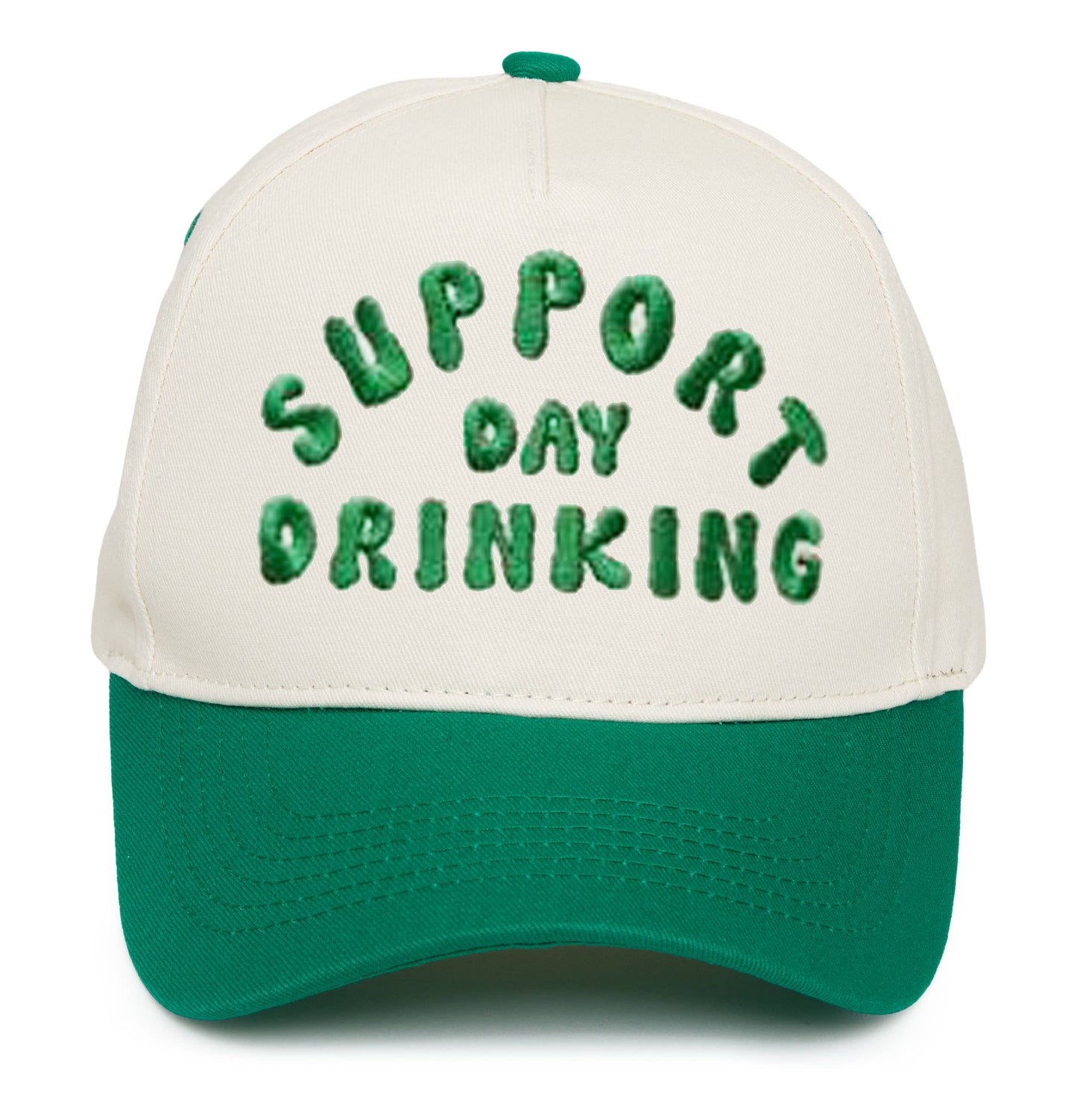 Support Day Drinking - Kelly Green/Beige