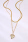 18K STAINLESS STEEL TARNISH FREE HEART NECKLACE | GOLD