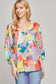Abstract Patterned Blouse Top