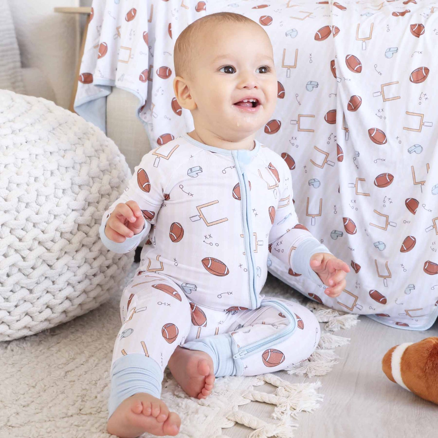 Tiny Touchdowns Convertible Zip Romper