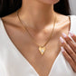 Gold-Tone Heart Pendant Necklace | GOLD