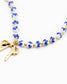 Blue Bead Bow Pendant Necklace