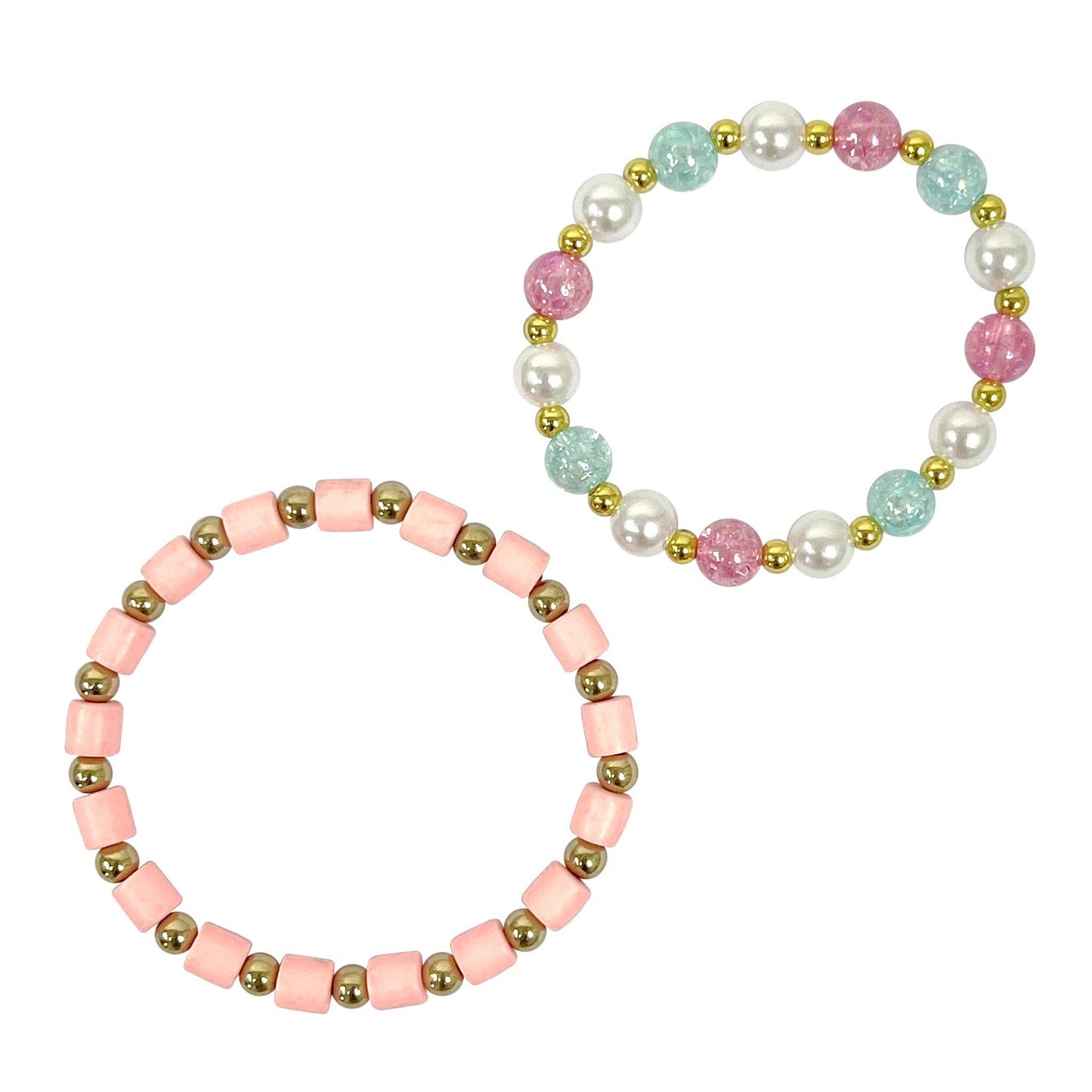 Pink and Gold Bracelet Set