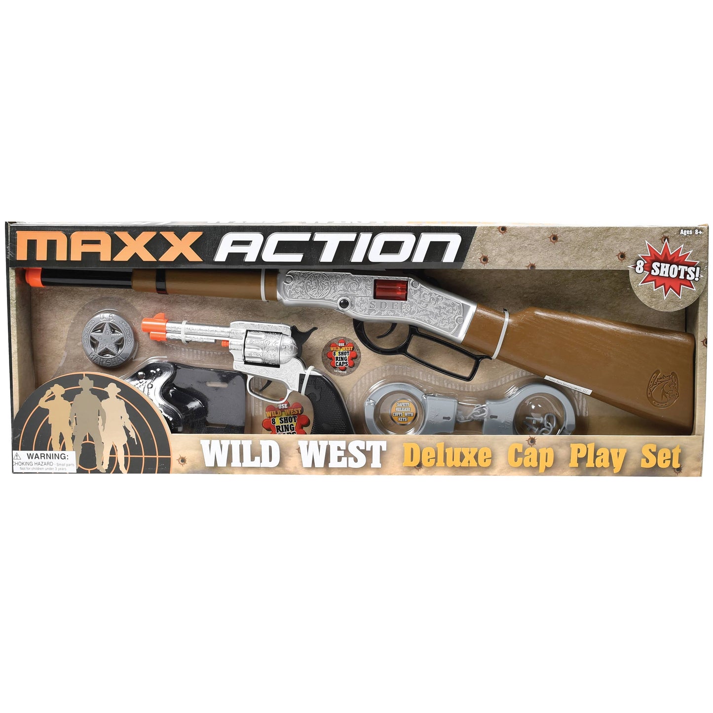 Maxx Action Wild West Cap Blaster – 6 Piece Western Playset