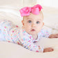 Little Sibling Zipper Footie: Little Sister / 0-3 months