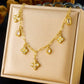 18K STAINLESS STEEL TARNISH FREE CHARM NECKLACE | GOLD