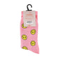 Women's Pink Smiley Face Novelty Socks
