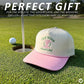 Laser Cut Golf Rope Cap - Golf Wives Social Club-Pink/Beige