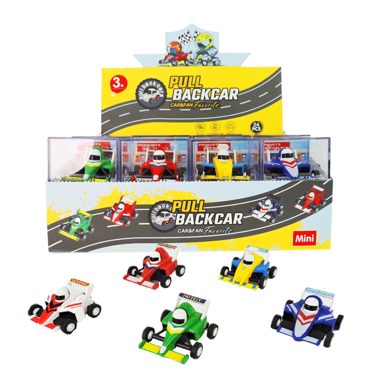 Alloy Alley Diecast Pull-Back Racing Car in Clear Box