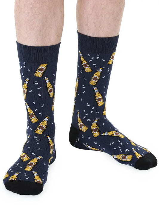 Beer Mens Bamboo Crew Socks