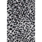 Grey & White Leopard Print Pajama Pants with Drawstring