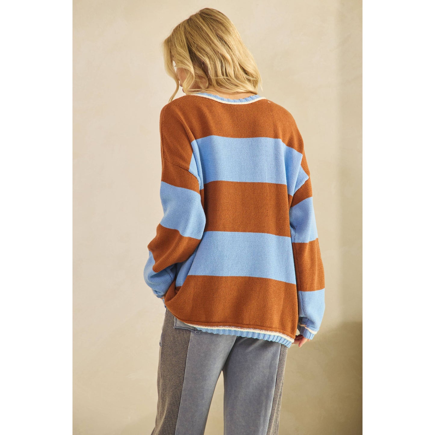 COLORBLOCK STRIPE SWEATER