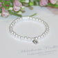 Sterling Silver Puffed Heart Pearl Bracelet STG-278