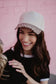 Small Town Girl Trucker Vintage Hat Grad Gift: Pink and Light Pink Stripe