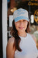 Small Town Girl Trucker Vintage Hat Grad Gift: Light Blue Floral