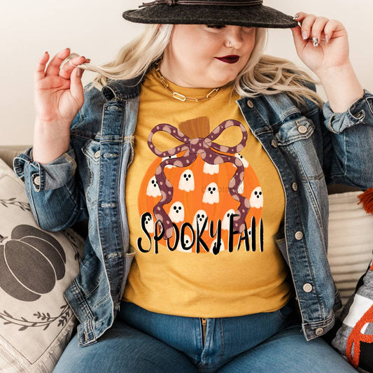 Spooky Fall Pumpkin DTF Heat Transfer: Adult