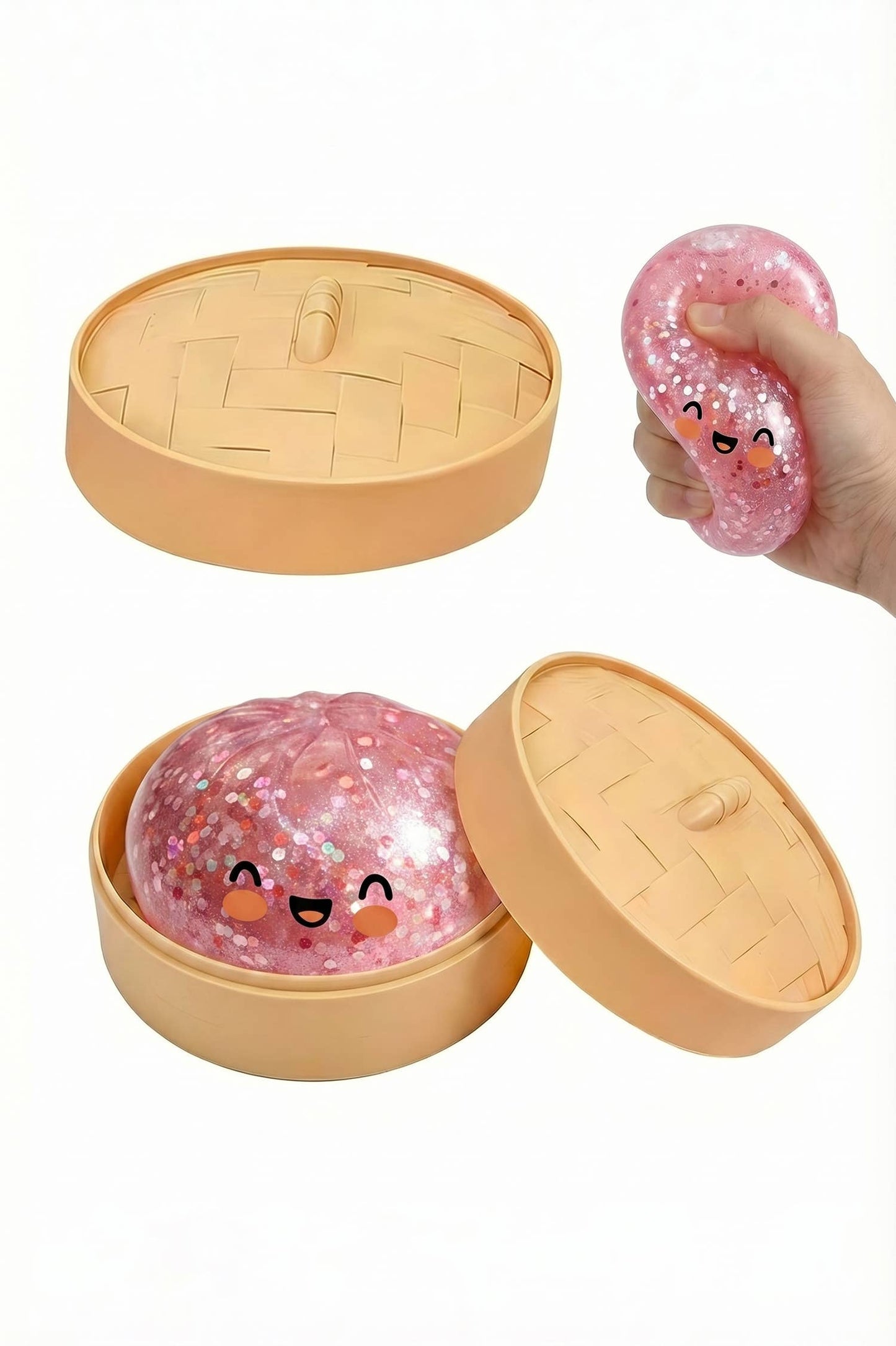 Slow Rise Relieve Pressure Mystery Duck Dumpling Squishy Toy: Blossom Steamed Bun Dumplings / ONE SIZE